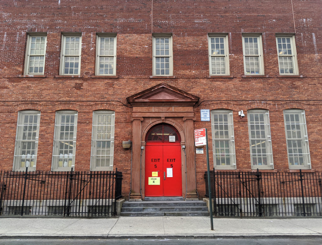 A brick school building